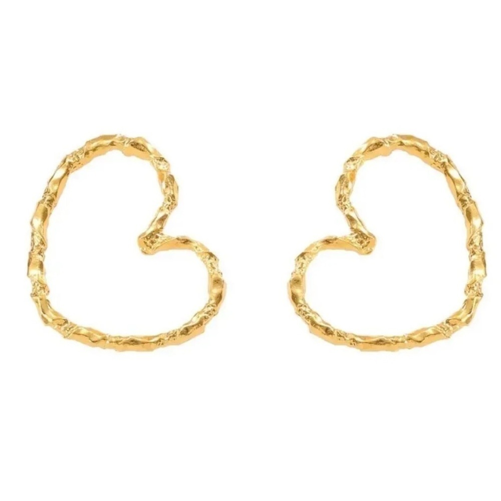 Golden Heart Earrings